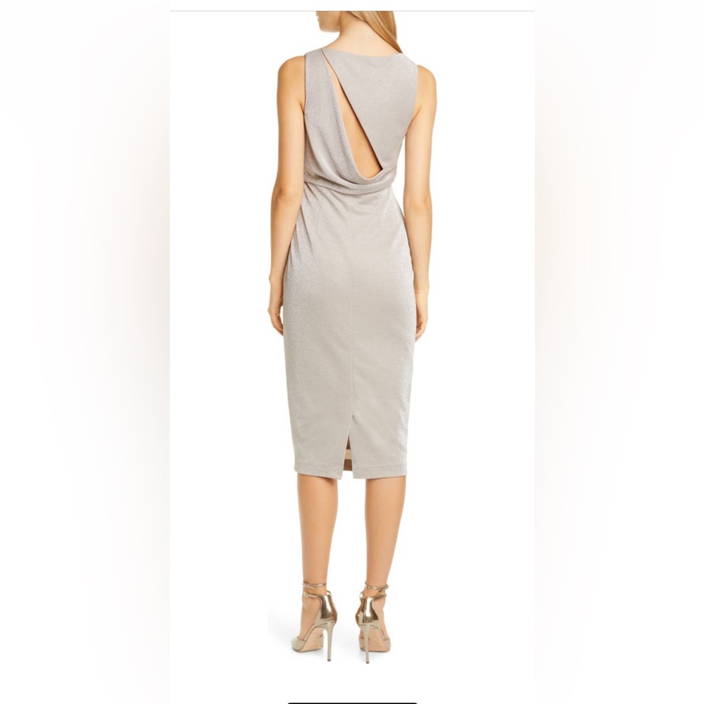 Metallic Jersey Cocktail Dress